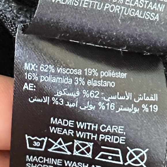 Ted Baker London Blouse Asymmetric Black Shimmer Sparkle Womens Size 1 - Picture 12 of 12